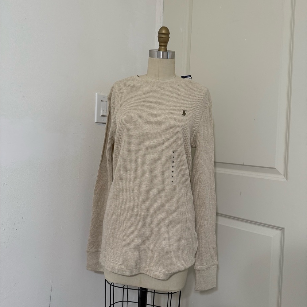Ralph Lauren Cream Crew Neck Sweater Timeless Knit